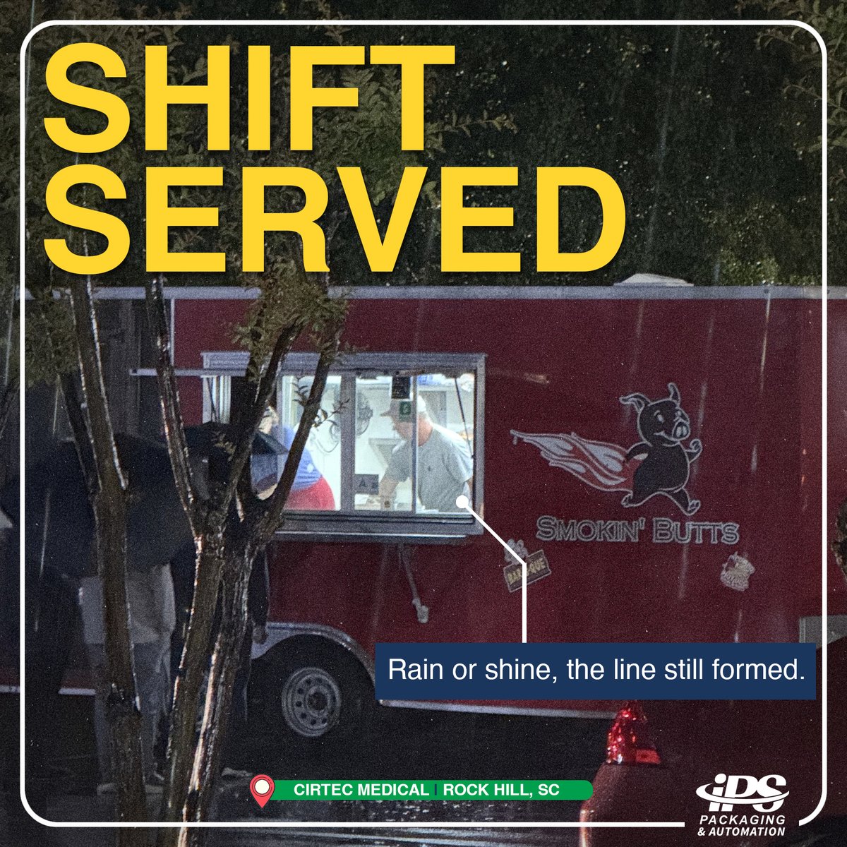 IPSpackaging's tweet photo. Last week, IPS was on-site in Rock Hill, SC with longtime partner Cirtec Medical—serving up a full day of appreciation across all three shifts.

Good food. Long hours. Strong partnership.
That’s what it’s all about.

#PackagingIsAwesome https://t.co/W1IWvyMrF2