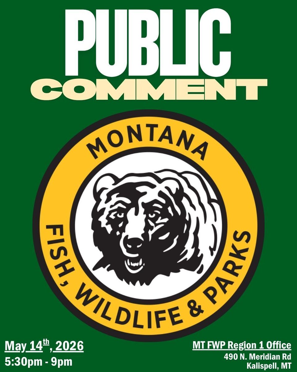 snappysmt's tweet photo. 🚨 REMINDER: The FWP public meeting for new fishing regulations is TOMORROW, May 14, at 5:30 PM in Kalispell! 🎣

Review all 41 proposals (including Flathead Lake &amp; Hungry Horse) here: https://t.co/Vll1Q2qEg2

See you there! #MTFWP #Region1 #FishingRegs https://t.co/aSY407tRyf