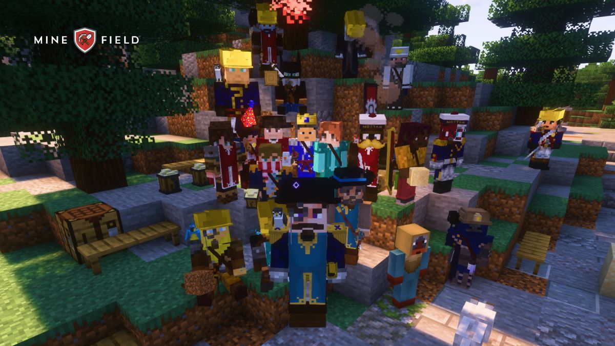 minefield's tweet photo. La guilde des explorateurs s'attelle à la construction des routes principales de Nostra. Pour participer à la prochaine session les informations se trouvent sur notre discord !  #minecraftfr #minefieldfr #minecraftserver #minecraftcommunity https://t.co/OhUahvDaV4