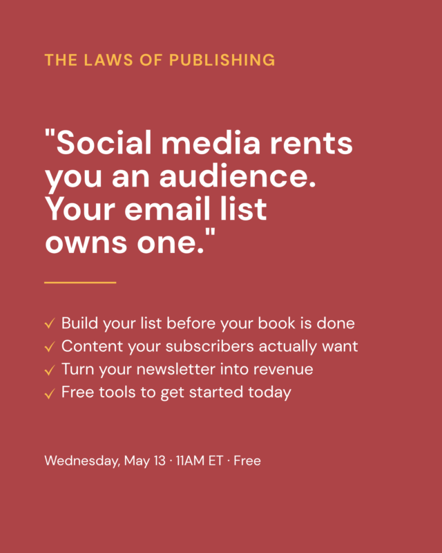 MacarenaLuzB's tweet photo. Don't wait until your book is done. Start your newsletter TODAY. 📩
Free live training — May 13 @ 11AM ET:
✅ Build your list now
✅ What to send
✅ Turn it into revenue
Go to: https://t.co/gBrjI1eMh7
#NewsletterMarketing #AuthorTips #BookCoach https://t.co/QWQIpX5rz6