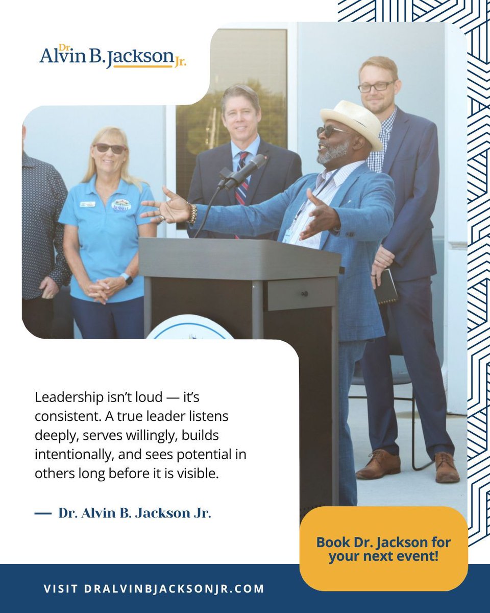 AlvinBJacksonJr's tweet photo. Leadership isn’t loud — it’s consistent.
A true leader listens deeply, serves willingly, builds intentionally, and sees potential in others long before it is visible. Impact > visibility. Leadership is not loud—it is consistent. Leadership listens before it speaks https://t.co/IfVFOVWDsd
