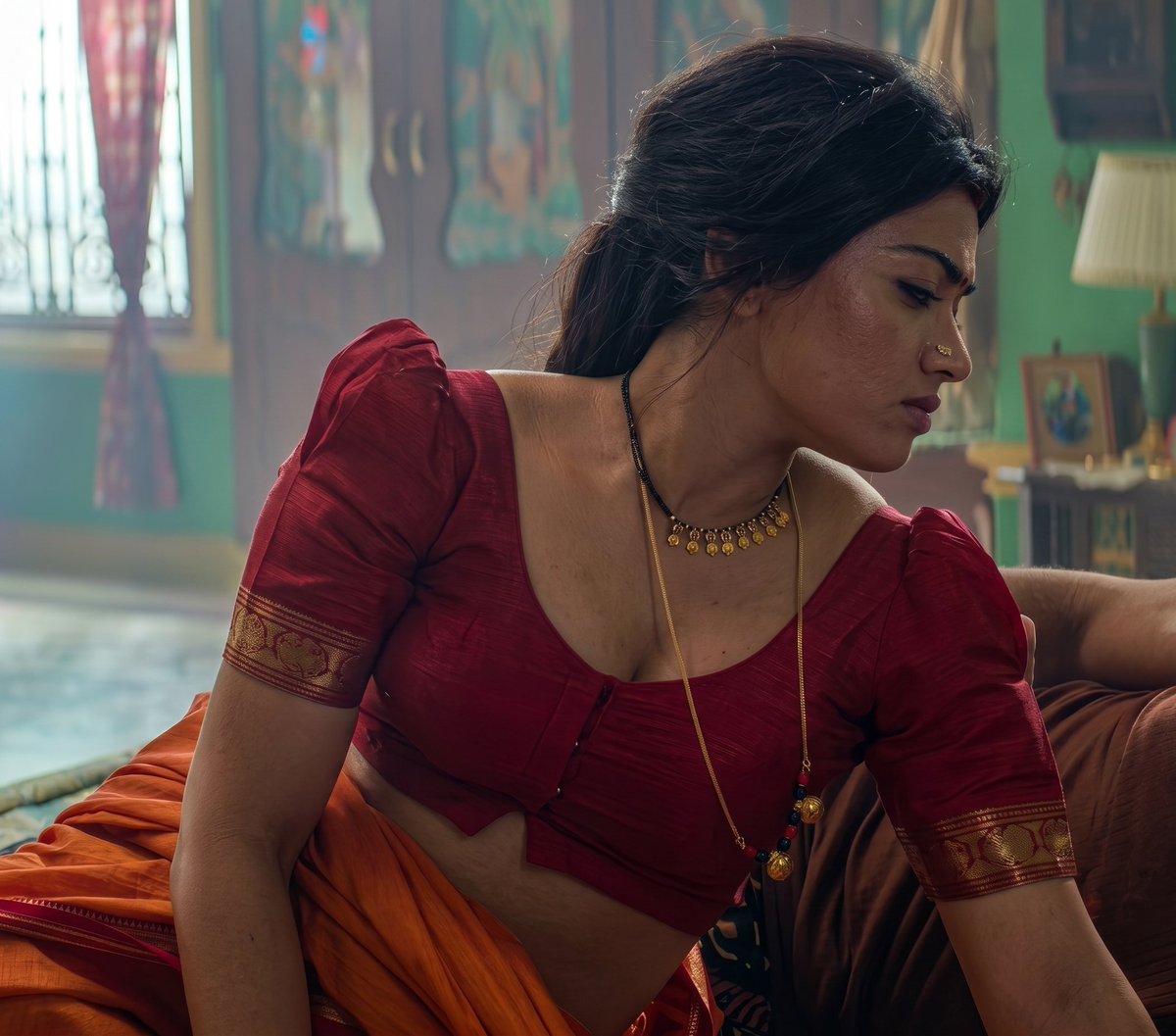MassMayanti's tweet photo. Rashmika in Pushpa 2 gave her career best performance and looks.

No actress would be able to pull off such raw and intense performance.

Top Woman Rashmika 👑 https://t.co/qyJXRTS3wr