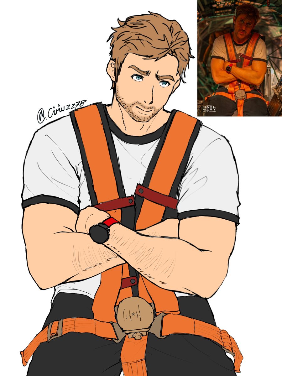 Ciriuzz78's tweet photo. Ryland Grace color sketch 🫪

Forget the glasses, I forgot to draw them🙂‍↕️

#projecthailmary    
#rylandgracefanart 
#rylandgrace   
#artmoots
#moots
#smallartist
#andyweir https://t.co/LPE9okVEv0