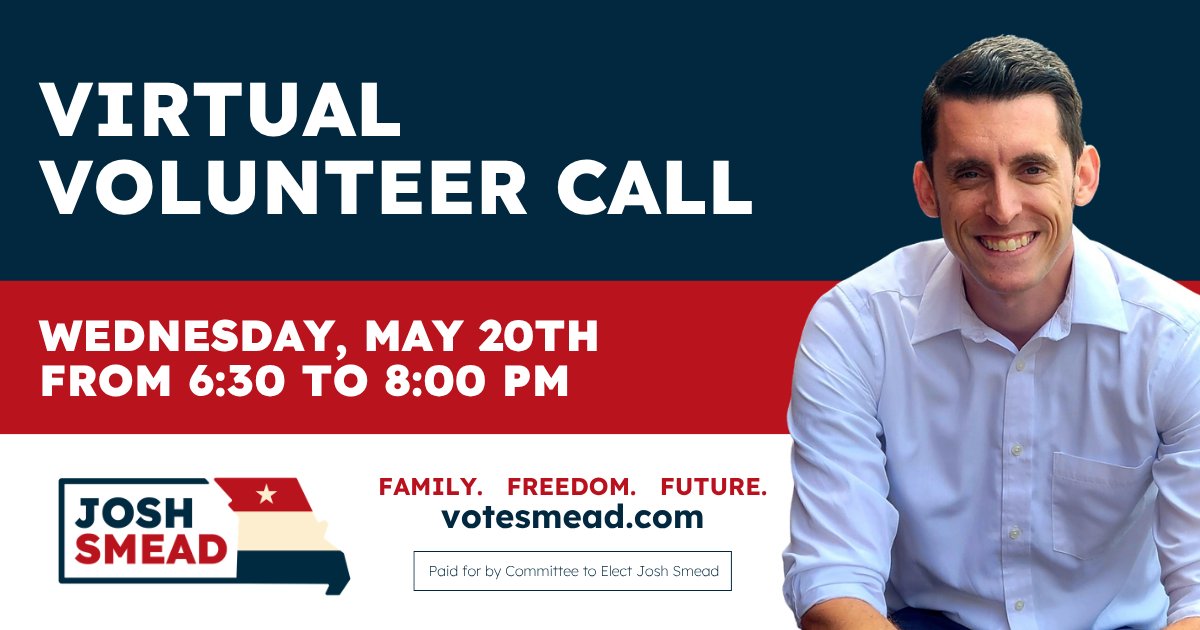 JoshSmead's tweet photo. This campaign is growing because people like you are stepping up. Join our Virtual Volunteer Rally on Wednesday, May 20 to meet the team and learn how we’re going to take this fight to every corner of the district. 

Sign up: https://t.co/wAXqW8arWX https://t.co/tvZcXnrBQg