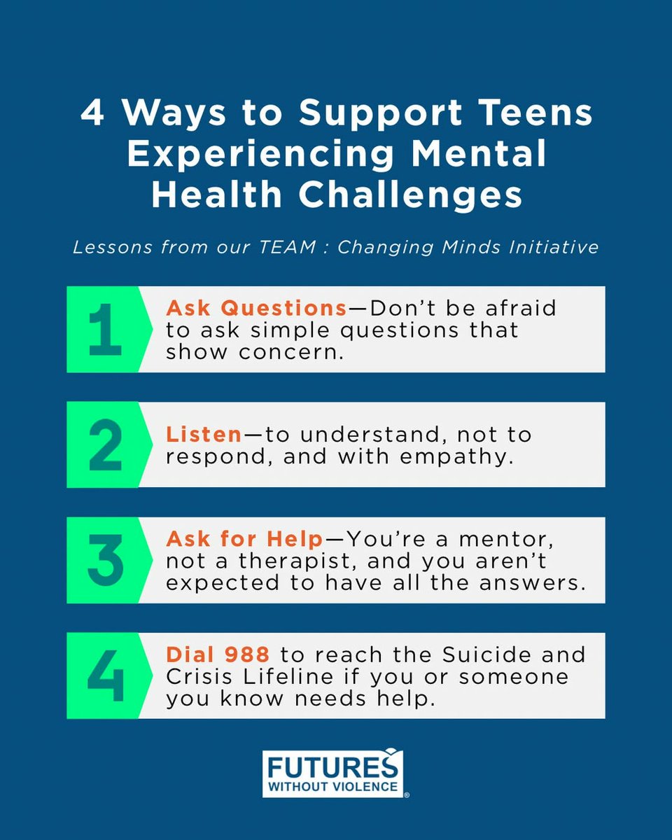 elkoFRC's tweet photo. May is #MentalHealthAwarenessMonth 💚

Supporting teens starts with listening, showing up, and helping them build healthy coping skills, boundaries, communication, and relationships.

Learn about our Healthy Teens programs:
https://t.co/q3OVJzYcS2
#TeenHealth #HealthyTeens https://t.co/1pw3KQG0pY
