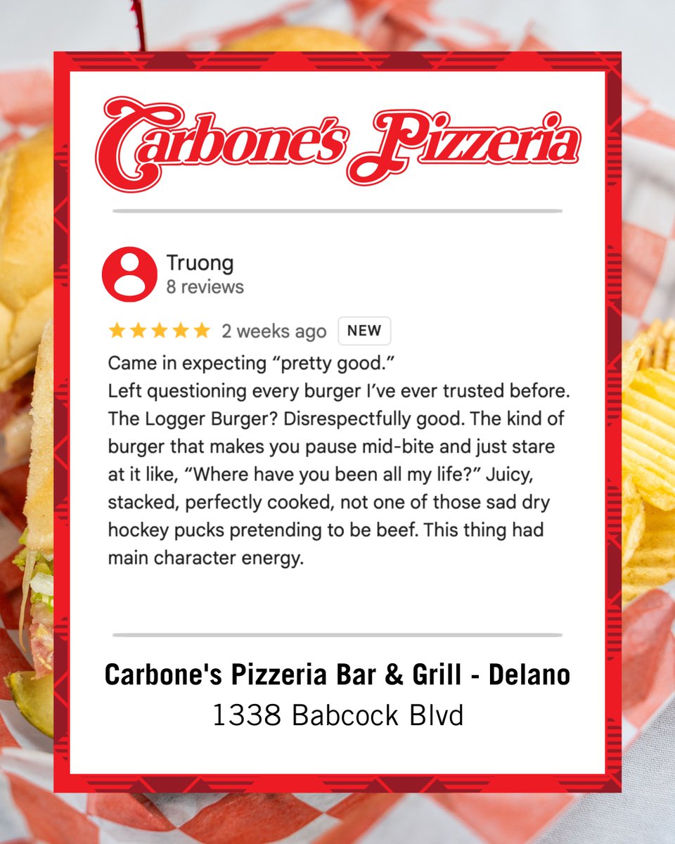 Carbones_Pizza's tweet photo. This is the kind of feedback that keeps the ovens hot.
Cheers to the team at Delano for making it happen. #carbones #pizza #minnesota https://t.co/zbfN24KTCw
