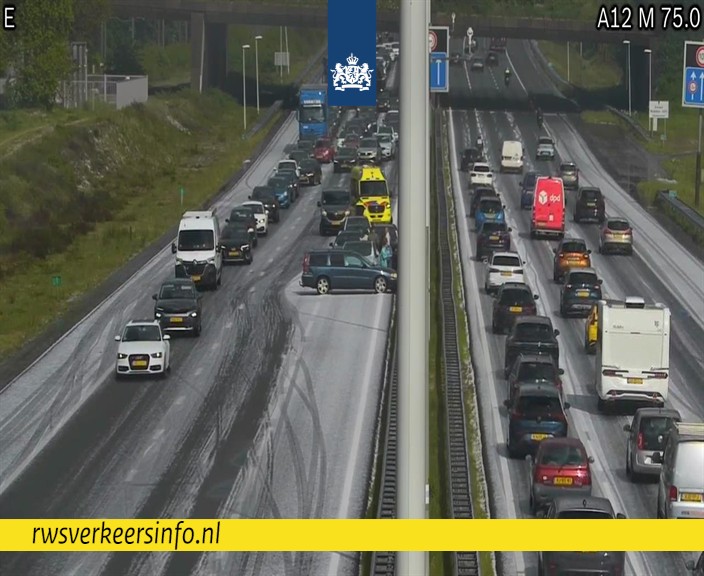 Ongeval op de A12 bij Maarsbergen
