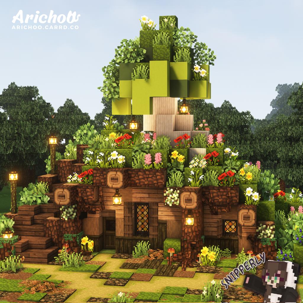 Arilymc's tweet photo. 🍃 mossy log cabin 🌿

- Mizuno16craft &amp; CIT
- Ghoulcraft CIT
- @ikuyuk_ 's botanic collection

#minecraftbuilds #minecraftcottagecore https://t.co/xpE1213g2Q
