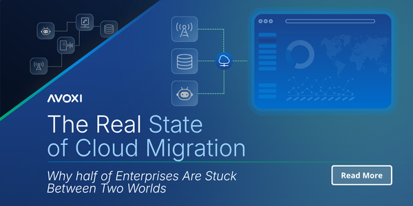 AVOXI's tweet photo. Half of enterprises are running hybrid cloud deployments — one foot in the old world, one in the new. The real question isn't when they'll finish migrating. It's whether their voice infrastructure can handle the journey. https://t.co/piSxLIPY9k https://t.co/JCIiEHRelK