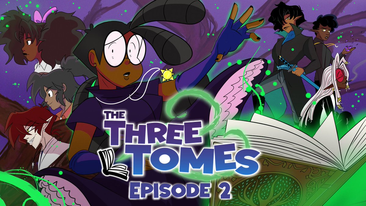 thethreetomes's tweet photo. Howdy.  I'm Bre and this is my indie Animation series. 
The Three Tomes.  
Tammy Harris gains the powers of a witch from an ancient tome. She must capture spirits, face off against a mysterious foe and falls for 2 vampires.

Pilot out now. Kickstarter for ep 2 coming in June. https://t.co/QiEctxL1NI