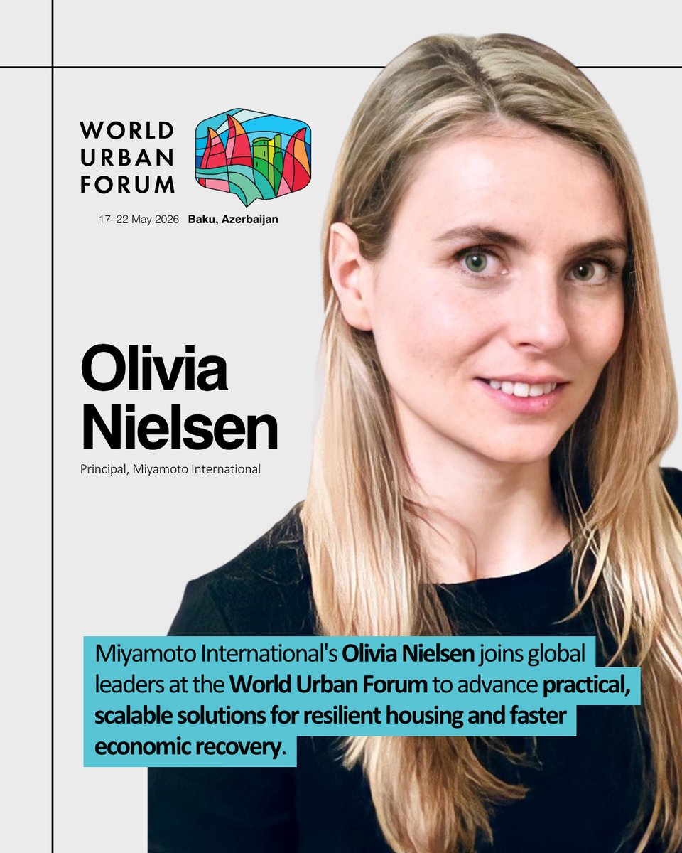 miyamotointl's tweet photo. Resilient housing = smarter cities and faster economic recovery. Next week, we head to Baku for #WUF13, bringing AI-powered data, 700,000+ assessments, and a proven model for speed and scale to the global housing conversation.

@olivia_nielsen1

🔗 https://t.co/w3VZK1oMYO https://t.co/YTrQXZfU7e