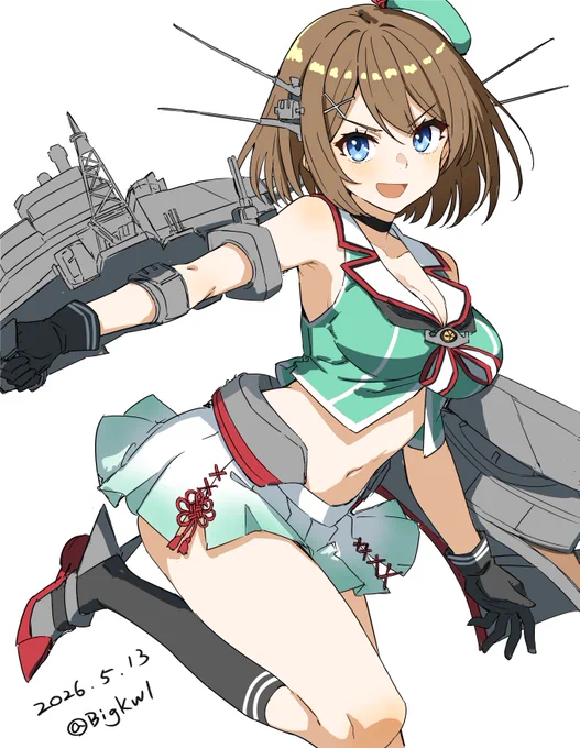 摩耶 #艦これ版深夜の真剣お絵描き60分一本勝負 #艦これ版真剣お絵描き60分一本勝負_20260513