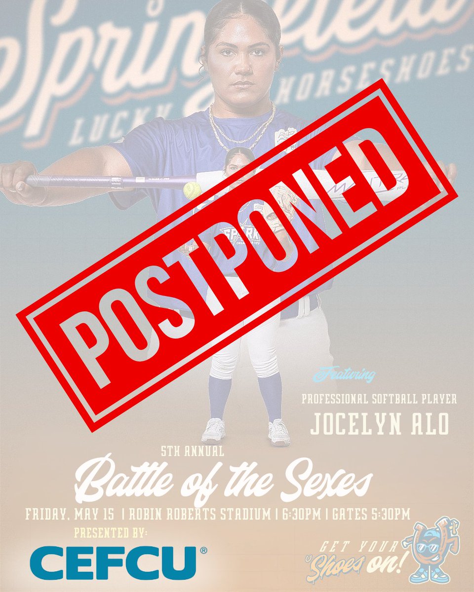 ShoesBaseball's tweet photo. 🥎 Postponed🥎
Unfortunately, the hitting clinic and softball game scheduled for this Friday are being rescheduled. Having recently had a baby, Ms. Alo and her family are not quite ready to travel.
We apologize for any inconvenience and we plan on announcing a new date soon. https://t.co/klO5Yz0eTP