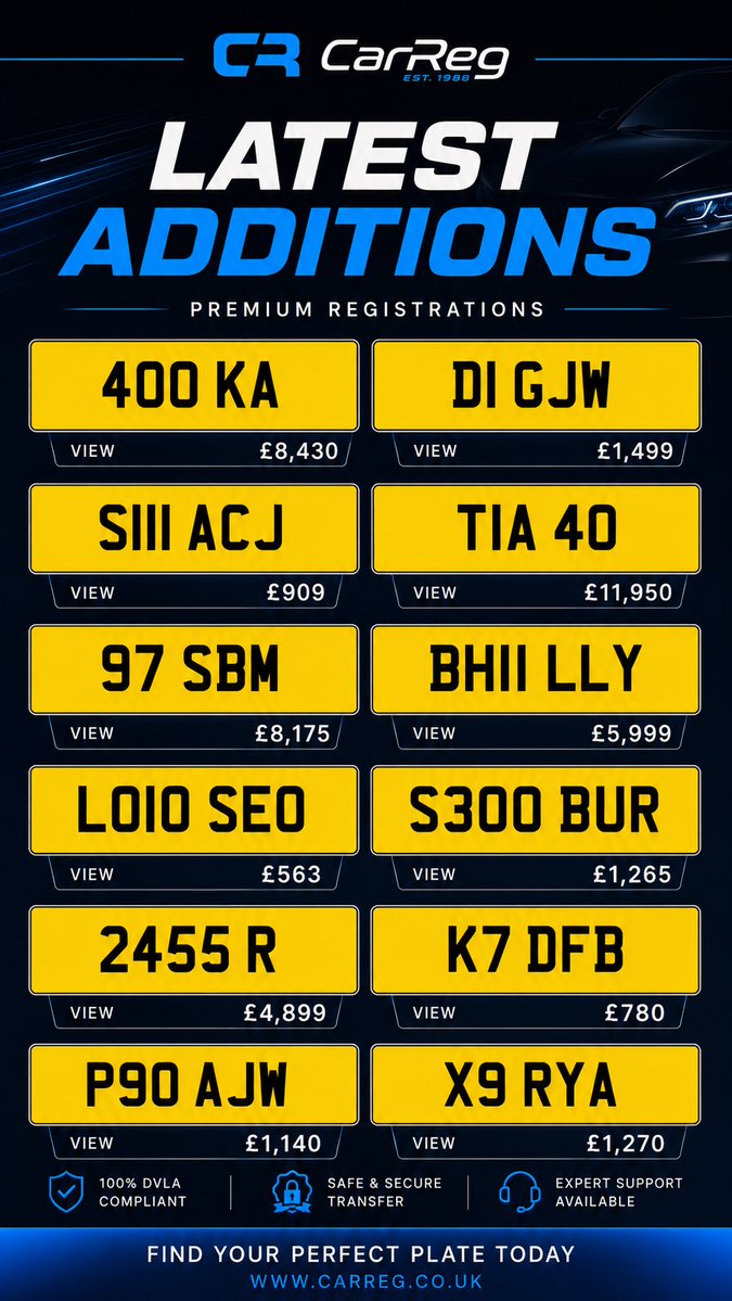 CarReg - Private Number Plates tweet media