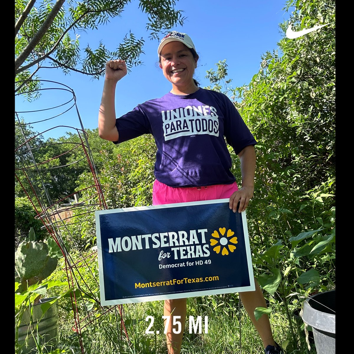 MontserratforTX's tweet photo. Morning run with 78 degrees ✅ in honor of Service Employees International Union, @SEIUTX for their support to our #TxHD49 campaign. #JuntosForJusticeUnidosforChange #TeamMontse #RunningForTxHD49 #1u https://t.co/5hetOI0YS9