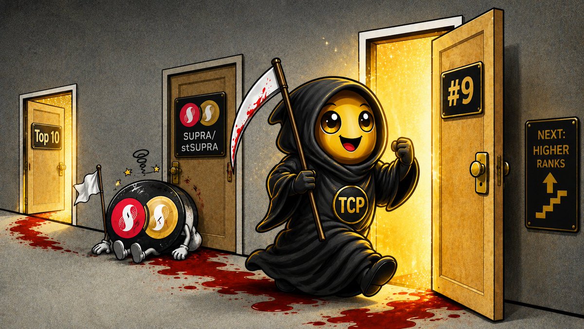 The_Crypto_Pill's tweet photo. We said Top 10. Now we move higher.
$TCP just climbed to #9 Most Active Pool on @AtmosProtocol , overtaking SUPRA/stSUPRA.
This is not luck.
This is organic growth, community strength, and constant building.
Step by step.
Pool by pool.
Rank by rank.
The climb is not over. 💊
#TCP #SUPRA #AtmosProtocol