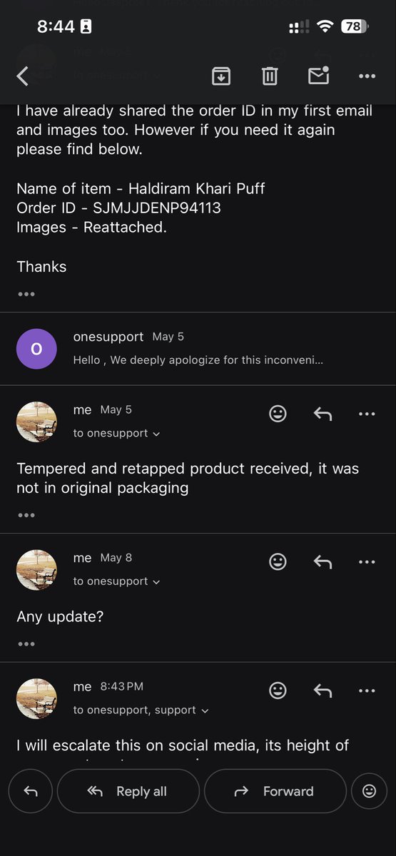 captainjas1's tweet photo. @ZeptoNow worst customer service, no even care to respond back. Pathetic.

I will everyone not to use this app. They asked you to write an email for just Rs 50 good item and then also they dont respond you back.

WORST WORST WORST https://t.co/DSI9mw0vMa