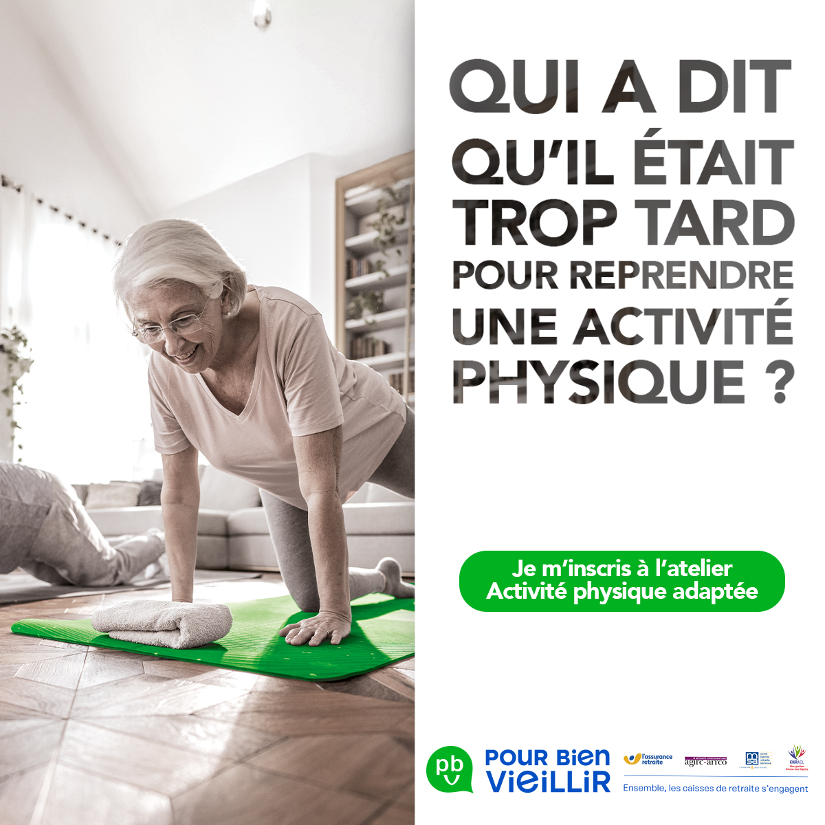 msa_actu's tweet photo. Et si votre retraite devenait un nouveau terrain de découvertes 👀
Rester actif, préserver son autonomie et se faire plaisir au quotidien, ça s’entretient. ➡️ En quelques clics, découvrez des ateliers dédiés au bien vieillir, près de chez vous et inscrivez-vous : https://t.co/sM5EP4SVHK
#Retraite #PourBienVieillir