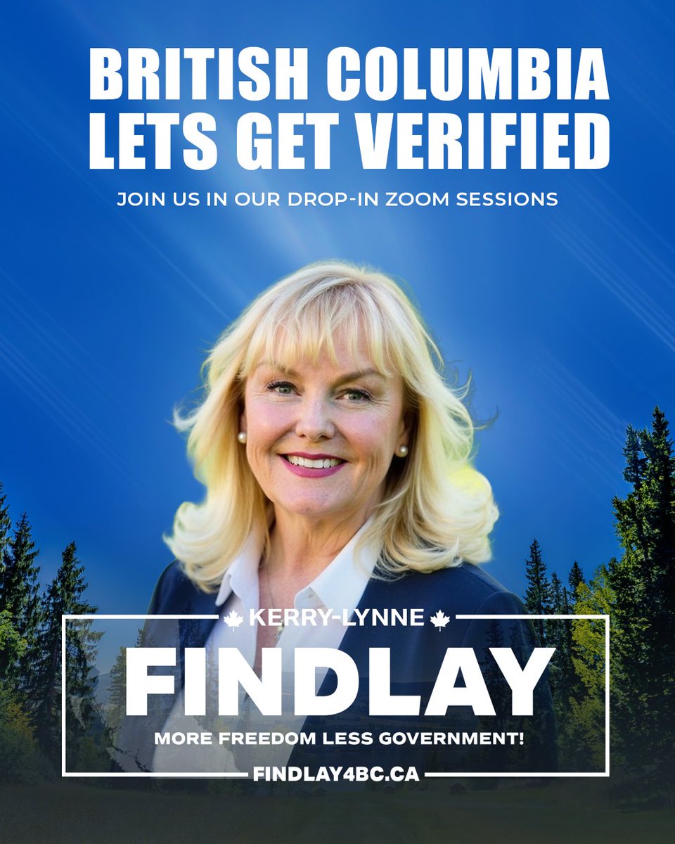 KerryLynneFindl's tweet photo. British Columbians, we have only a short time left to complete your identity verification before the May 20 deadline. To make this process as easy as possible, our team is hosting drop-in Zoom sessions over the next two weeks.

No appointment is needed. Simply join at any of the times listed below and a member of our team will walk you through the verification step by step, one-on-one. Most people complete the entire process in under ten minutes.

Today’s Drop-in Zoom Sessions:

Wednesday, May 13 10:00 a.m. to 11:00 a.m. https://t.co/0Hgq9iGJo0
Wednesday, May 13 7:00 p.m. to 8:00 p.m. https://t.co/h0r99iUTab

If you have been putting this off or have run into any difficulties, please join us today. We are here to help you get verified so your voice can be counted in this leadership race.

Your participation matters. Let us finish strong together.