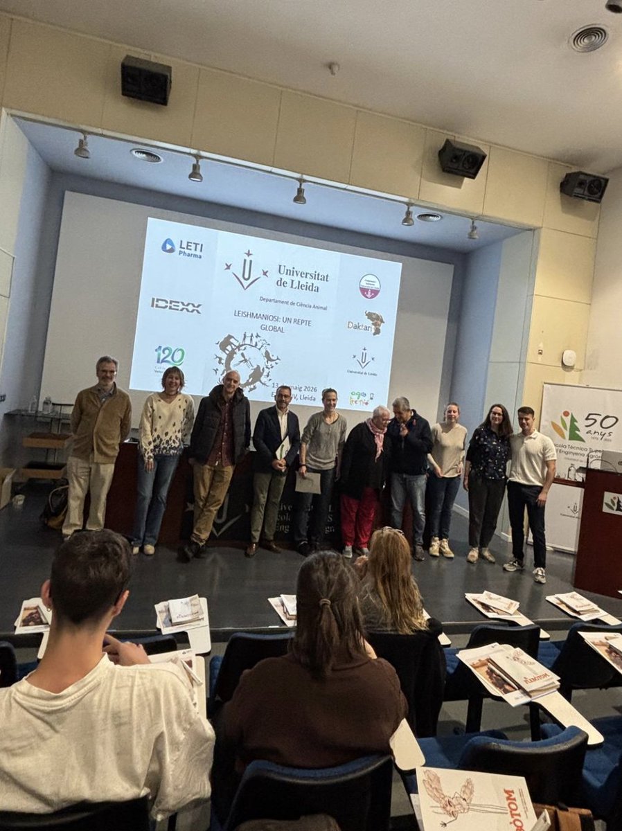 VeteriLleida's tweet photo. El president del Col·legi de Veterinaris de Lleida, Miquel Molins, ha participat avui en la inauguració de la jornada “Leishmaniosi: un repte global”, celebrada a l’ETSEAFIV de la Universitat de Lleida. https://t.co/IVL24XwMHn