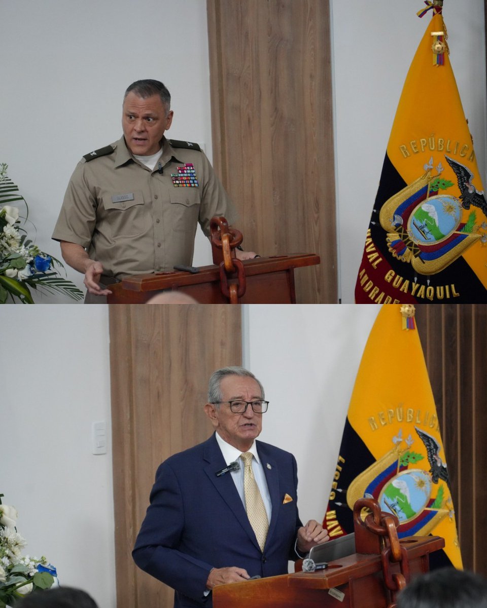 DefensaEc's tweet photo. ¡FORMACIÓN INTERNACIONAL ESTRATÉGICA FORTALECE EL LIDERAZGO DE LA ACADEMIA DE GUERRA NAVAL EN LA REGIÓN! 💪

➡️ Profesionales civiles, militares y especialistas en seguridad marítima de #Argentina, #Chile, #Colombia, #EstadosUnidos, #Ecuador y #Panamá participan en el Curso Avanzado en Políticas de Seguridad Marítima MSP 2026, inaugurado por la @armada_ecuador en coordinación con el Centro de Estudios de Defensa Hemisférica William J. Perry de los Estados Unidos.

📌 Este programa académico de alto nivel convierte a #Guayaquil en un punto estratégico de análisis y cooperación regional frente a desafíos vinculados a seguridad marítima internacional, amenazas transnacionales, comercio global, ciberseguridad y gobernanza de los espacios marítimos.

📍 Durante el desarrollo del curso se ejecutarán conferencias magistrales, mesas de discusión y ejercicios académicos orientados al fortalecimiento de capacidades operativas, legales y estratégicas en el ámbito marítimo regional.

Con esta iniciativa, las @FFAAECUADOR reafirman su compromiso con la formación profesional, la cooperación internacional y el fortalecimiento de la seguridad marítima en la región.🤝
