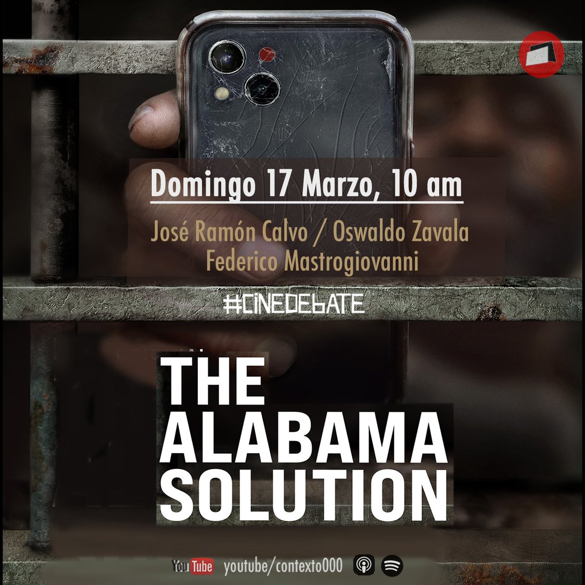 Context000's tweet photo. #CineDebate en torno a #TheAlabamaSolution un documental grabado de forma clandestina por los propios reclusos utilizando celulares de contrabando, mostrando violencia sistemática y una alarmante tasa de muertes no investigadas @Fedemast @oswaldo__zavala Pueden verlo en @HBO https://t.co/WZMEJGGbDb