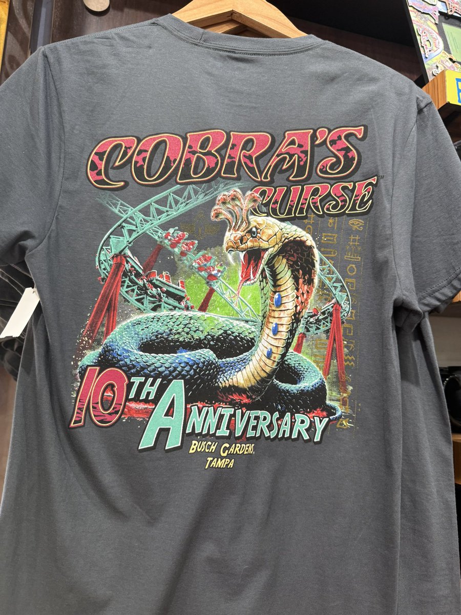 GeoZaroff's tweet photo. Not gonna lie Busch Gardens Tampa knocked it out of the fucking park with their anniversary shirts https://t.co/0Gw86xaD65