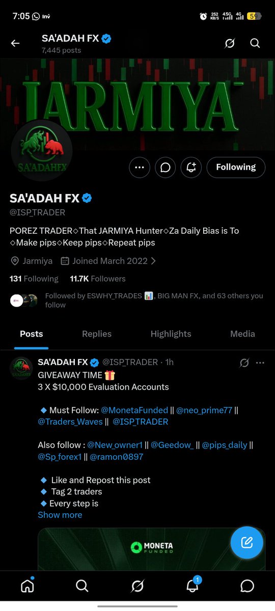 Daniel_Ebukka's tweet photo. @ISP_TRADER @MonetaFunded @neo_prime77 @Traders_Waves @New_owner1 @Geedow_ @pips_daily @Sp_forex1 @ramon0897 @saadahfx @Jalo_Trader @daraja_fx @AnyaSobe
@chukwu_diebube 
@Forex__Unlocked 

Swifty Done My Boss 🙌🏽🙇🏽‍♂️ https://t.co/J7IIN1uK9n