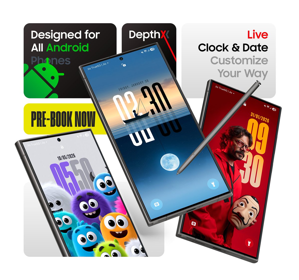 AppsLab_Co's tweet photo. DepthX is finally ready! 🔥

Bring your phone to life with stunning depth wallpapers, live clock &amp; date, and full customization.

Pre-book now - it’s free!
https://t.co/VM5SPCt3ha https://t.co/RxoPSMRpHt