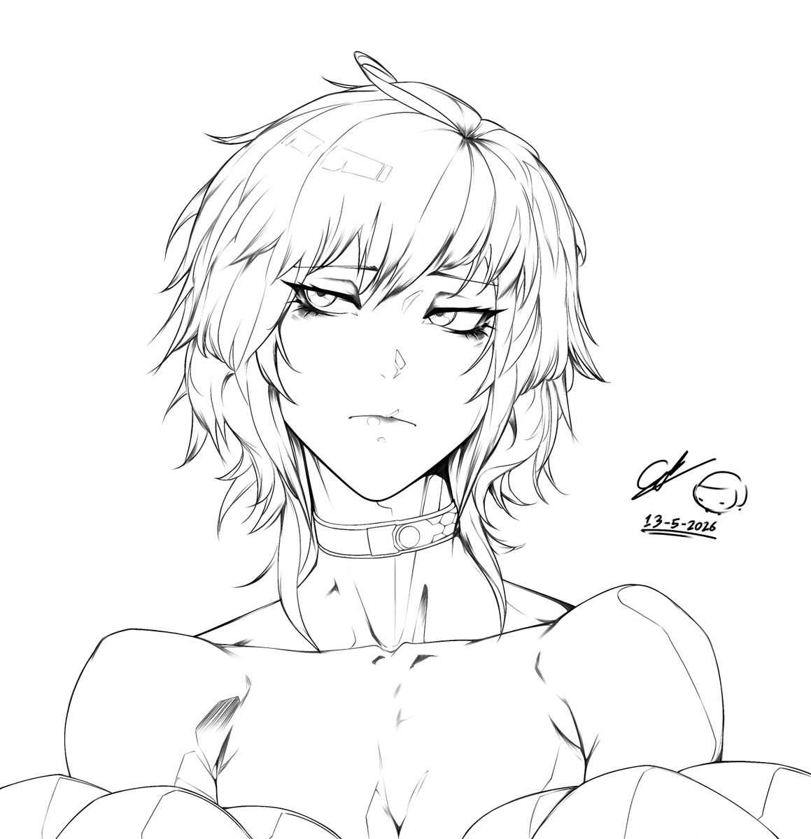 DrawerNub's tweet photo. drawing of a character from someone I know https://t.co/WWvEE4F6Hi