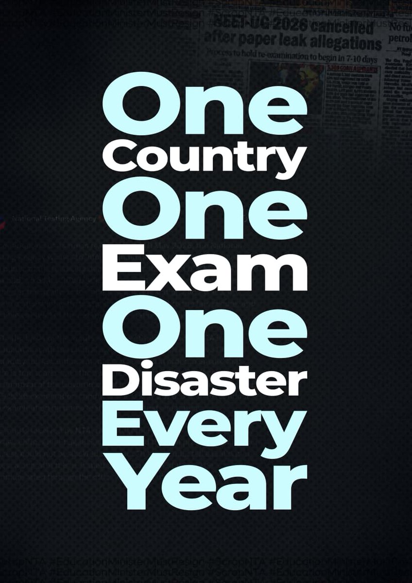 SIOTelangana's tweet photo. NEET, CUET, and UGC-NET.
How many more failures must occur before action is taken?
#ScrapNTA
#EducationMinisterMustResign https://t.co/jw5rM7h3IK
