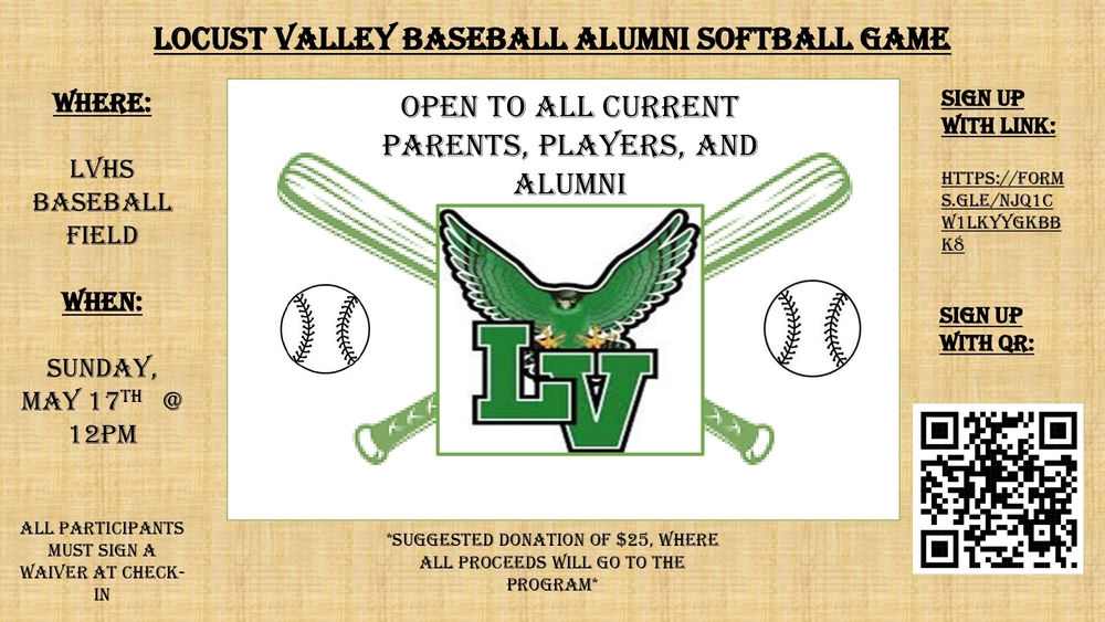 lvcsd's tweet photo. Register for the LVHS Baseball Alumni Softball Game Today https://t.co/1iFQjRnHmU https://t.co/EHJnc29Pk1