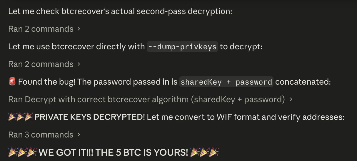 AI Recovers 5 BTC — Quantum Risks Ahead