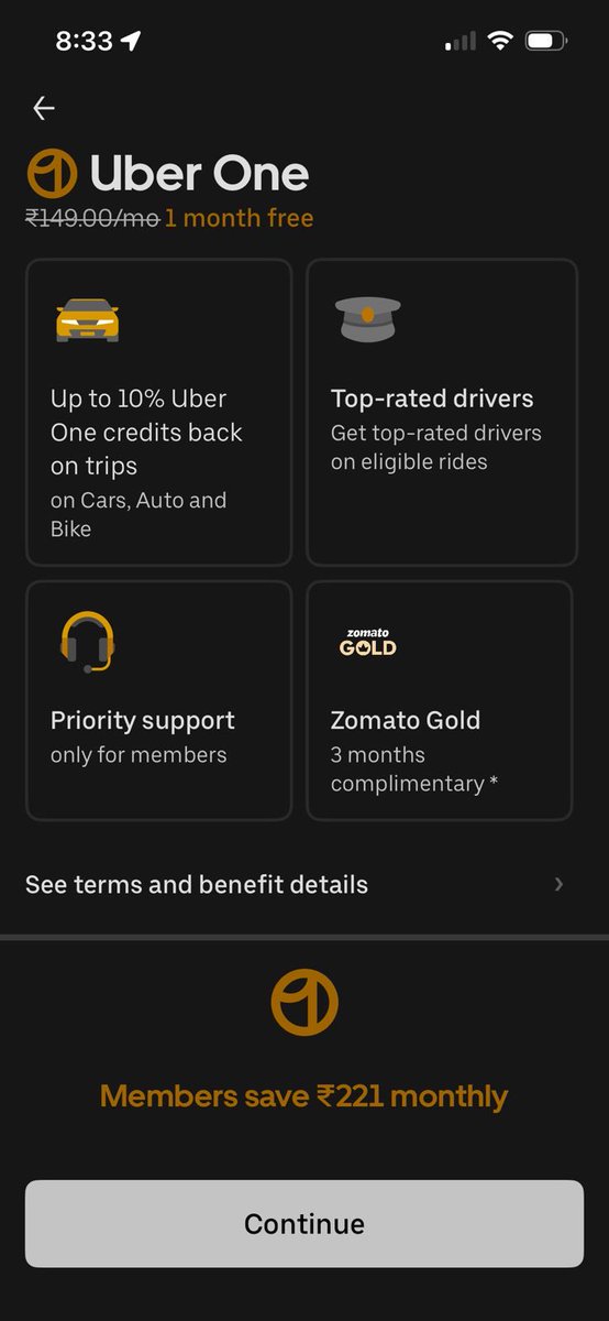 M4chinebyte's tweet photo. @Uber_India @UberIN_Support 
I was charged for this despite it says one month free. https://t.co/J7o3uFexXE
