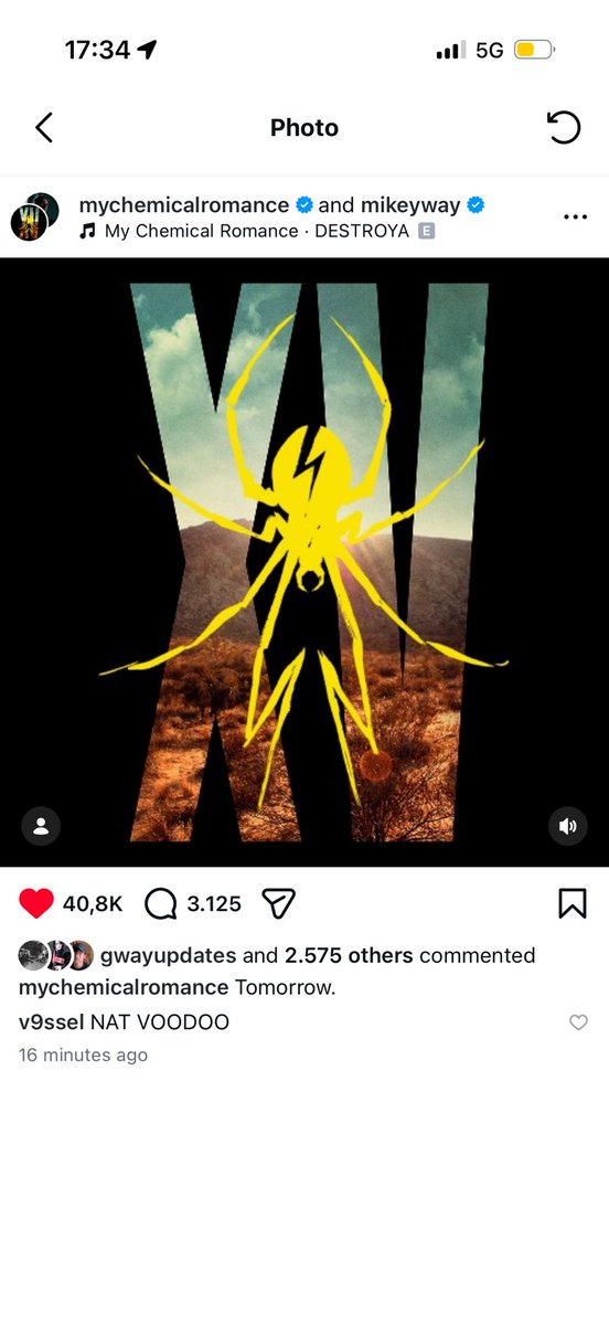 cl9ncy's tweet photo. Ok so they posted a red and yellow version now what flag has red and yellow in it. That’s right the spanish flag so this means danger days anniversary world tour starting in spain thanks for coming to my tedtalk 🥰 https://t.co/HVo3rU6Krs