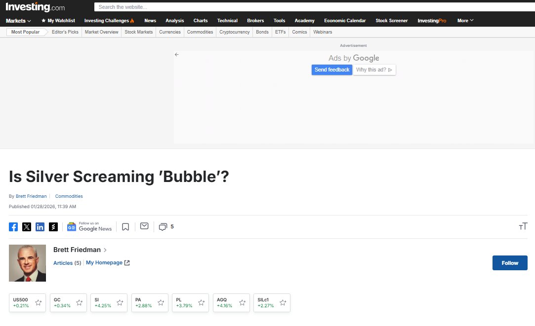 honzacern1's tweet photo. January 2026:
“Is Silver Screaming ‘Bubble’?” 🤡
May 2026:
XAG/USD up 2% to $88.313
📈Funny how every silver rally is called a bubble… right before another leg higher. Some people read fear articles.
Others quietly keep stacking. 😏
#SilverStackers #SilverApes #DrainTheVaults #SilverSqueeze #StackPhysical