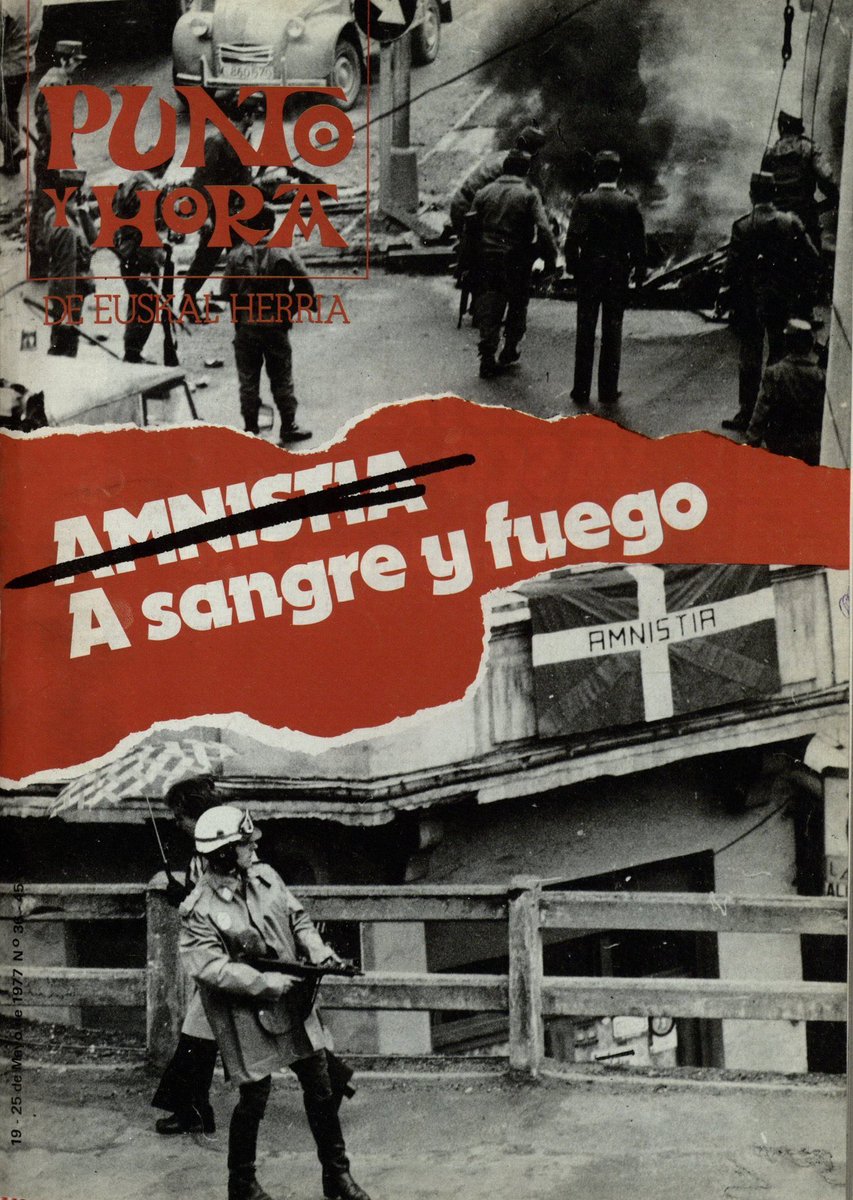 Kontseilua_Iru's tweet photo. 🔴 49 urte betetzen dira poliziak Jose Luis Cano erail zuenetik. 1977an amnistiaren aldeko manifestazio baten ondoren tiroz erail zuten Iruñeko Kaldereria kalean. Amnistiaren aldeko aste hartan, Euskal Herrian zazpi pertsona erail zituen poliziak. https://t.co/RJ04I5Udrp