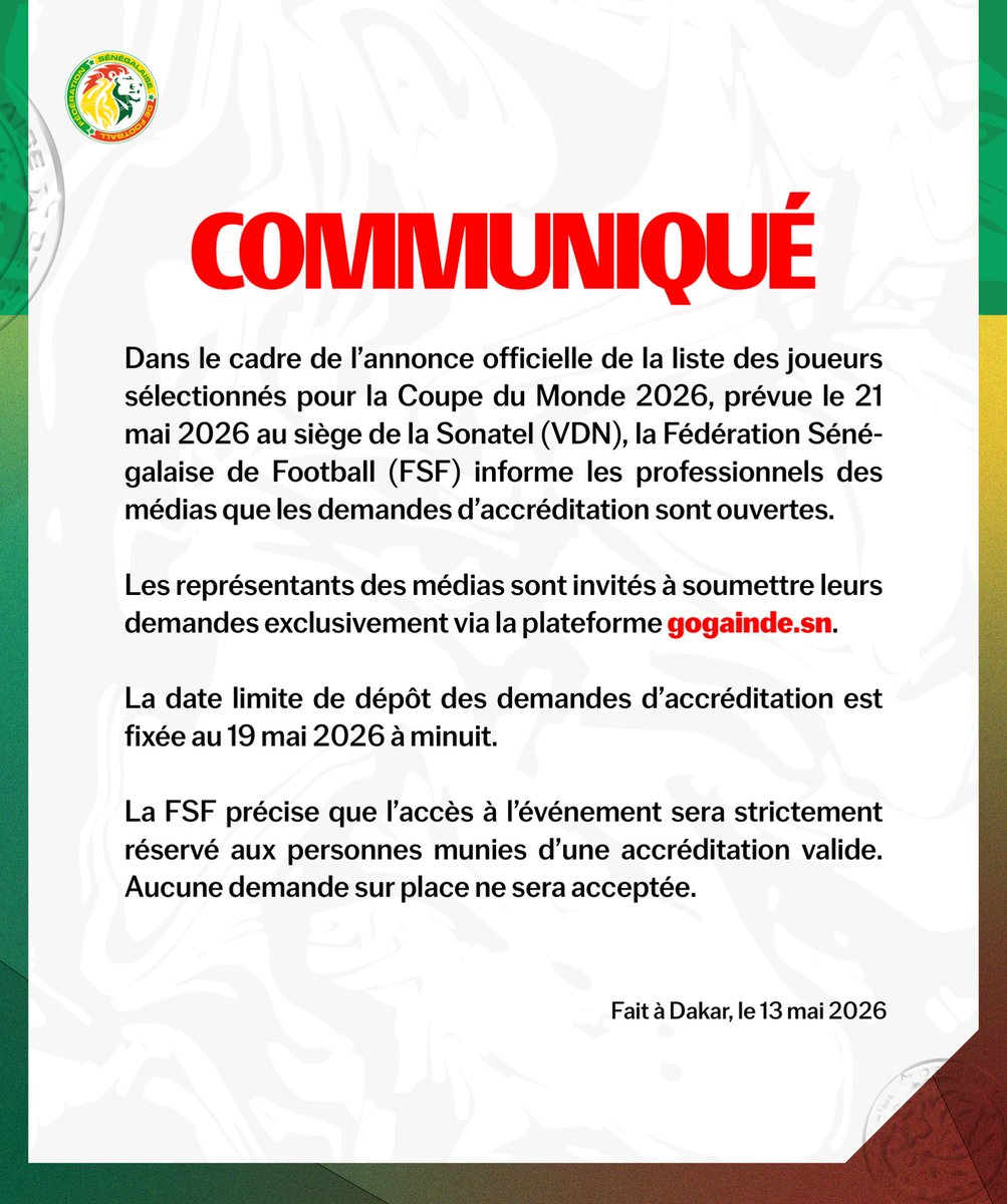 Equipe du Sénégal tweet media