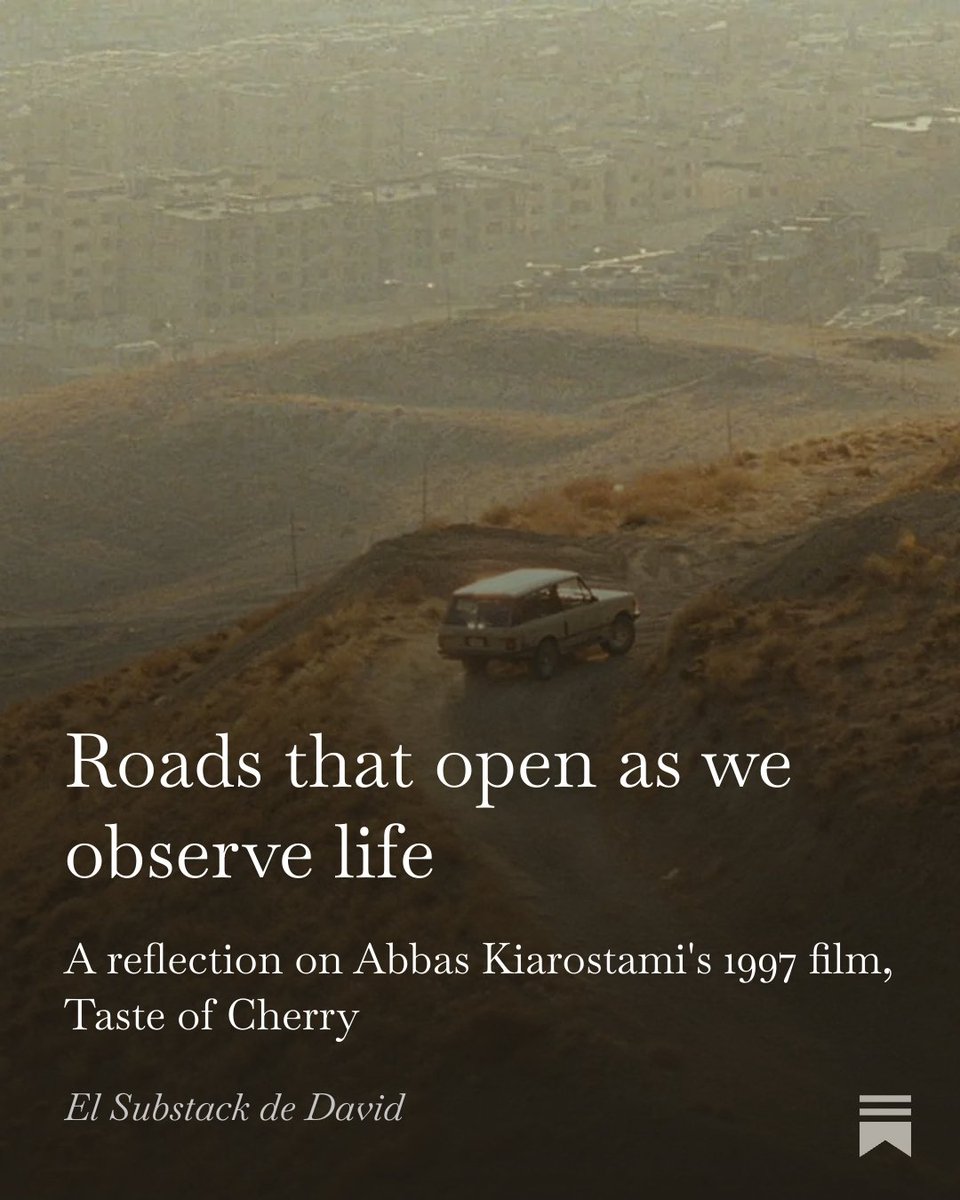 guy_hobbit's tweet photo. Wrote a little something about Abbas Kiarostami's wonderful Taste of Cherry
https://t.co/ZLXJPlDJg0 https://t.co/VkXF2CZA6L