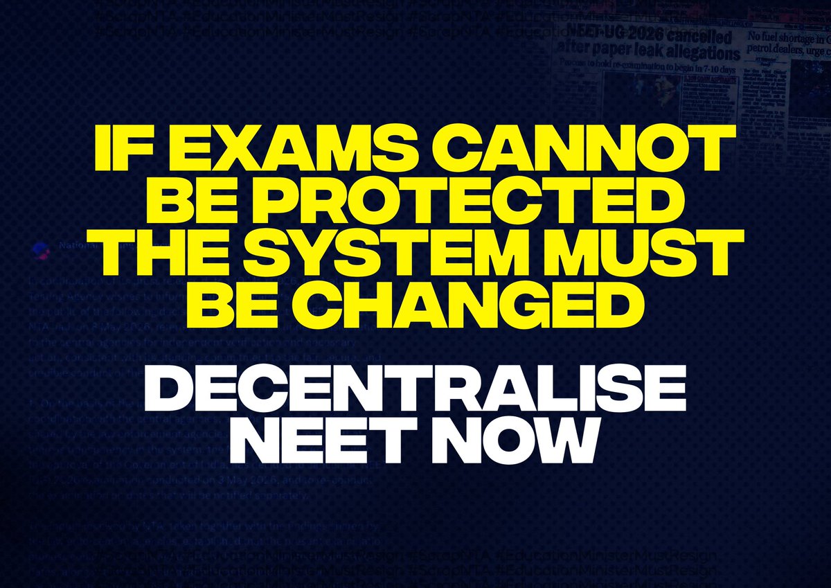 gio_jharkhand's tweet photo. Students sacrificed sleep, peace, and years of hard work.
The government sacrificed the credibility of exams.
#ScrapNTA
#EducationMinisterMustResign https://t.co/ggsrcHte6b