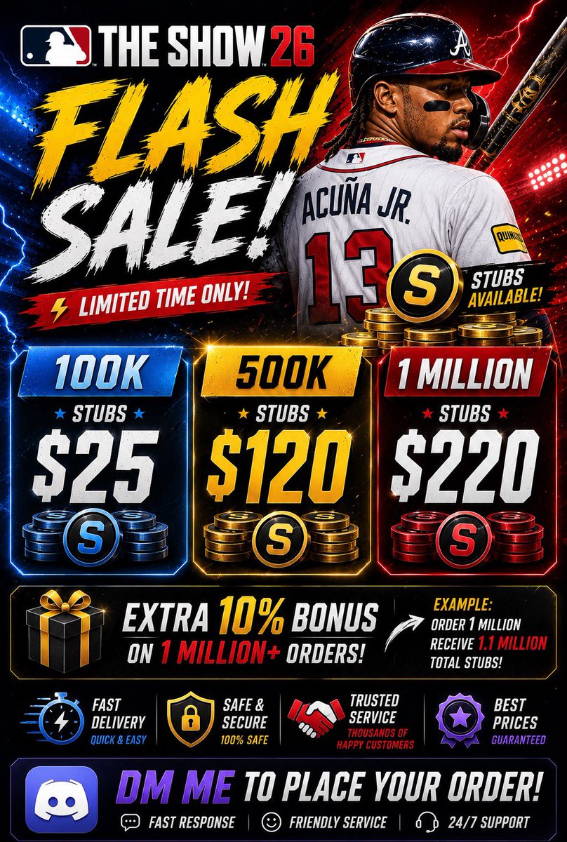 MLB The SHOW26 Stubs & BR Flawless |MUT &CUT Coins tweet media