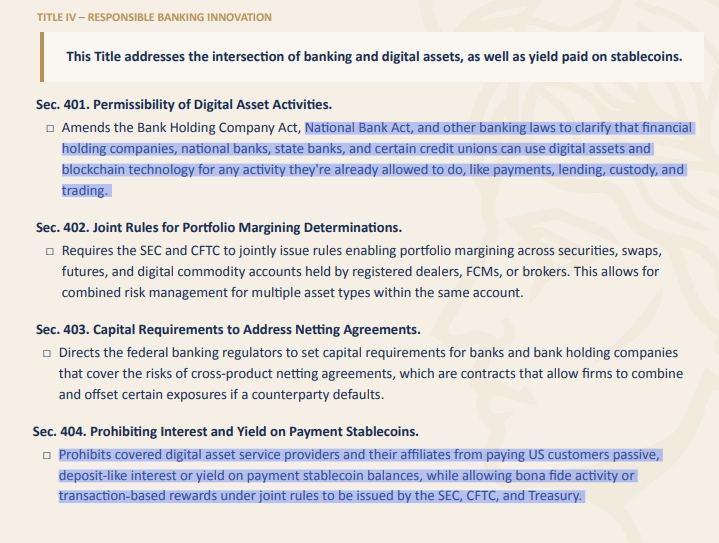 ztownsend's tweet photo. Six banking groups are lobbying hard against the CLARITY Act.

They call it a financial stability risk, while the real reason is business and profits.

Customer deposits fund around 80% of US bank lending.

This is the cheap and easy access to capital banks have.

@ABABankers' own filing against CLARITY act agrees that this could cut consumer, small-business, and agricultural lending by a fifth or more.

In response, Senate Banking Committee added 31 pages through the Tillis-Alsobrooks compromise, which restricts deposit-equivalent yield while permitting activity-based rewards.

But banks are still against it and face a trade-off.

Will they defend their deposit base at the cost of letting Americans earn better yield?

Or will they choose progress over protectionism?

Lobbying like this has slowed new financial infrastructure before, but it has been built anyway.

Whatever is the case, if passed, this regulation will define crypto market structure for decades to come.

I picked the regulated and compliant path for my company four years ago, anticipating this moment.