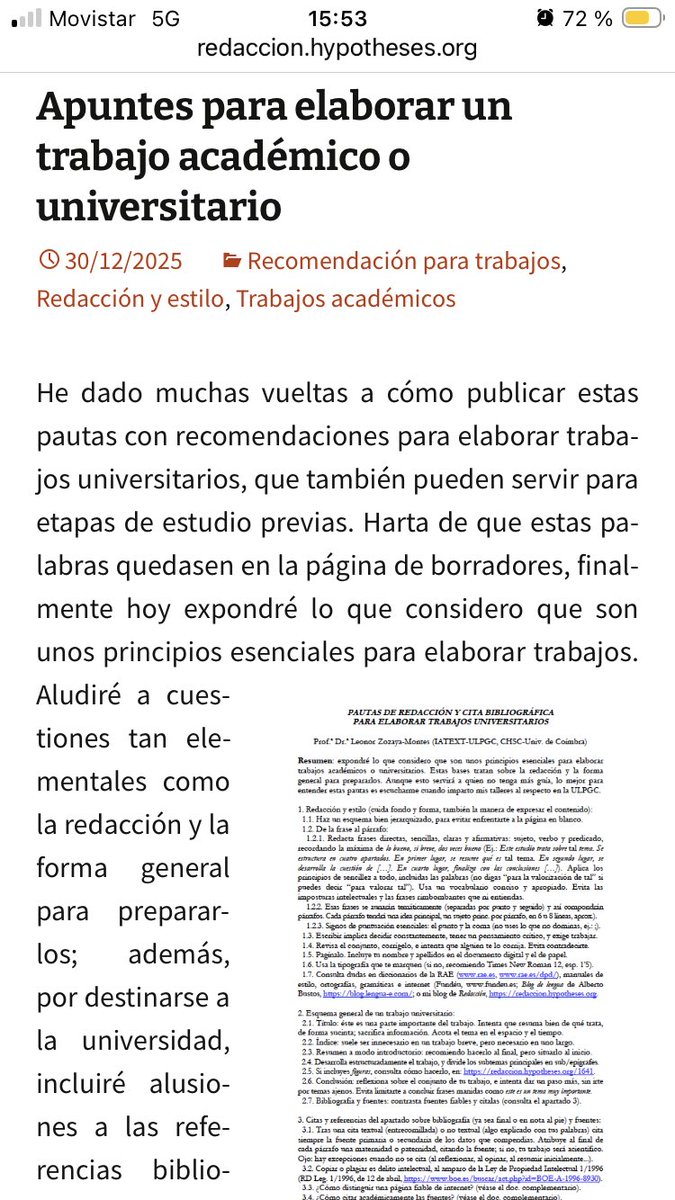 LeonorZozaya's tweet photo. 🧵📝
¿Te asaltan las dudas sobre cómo redactar un trabajo en clase? ¿No sabes dónde acudir para resolverlas?
Encontrarás muchas respuestas en mi #blogderedacción, en https://t.co/HayyTd9NbX. Aquí adjunto pantallazos de uno de mis artículos, a título orientativo.
(Sigue 👉) https://t.co/kTmg1eQZ8l