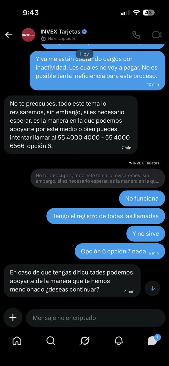DanielH19312975's tweet photo. Increíble. Te mandan a perder el tiempo por teléfono. Por qué  es un hecho no contestan para cancelación.  Pero que tal para aperturas no se se cansan de llamar. 
Ojo aquí @CondusefMX https://t.co/6XXwbXo29K