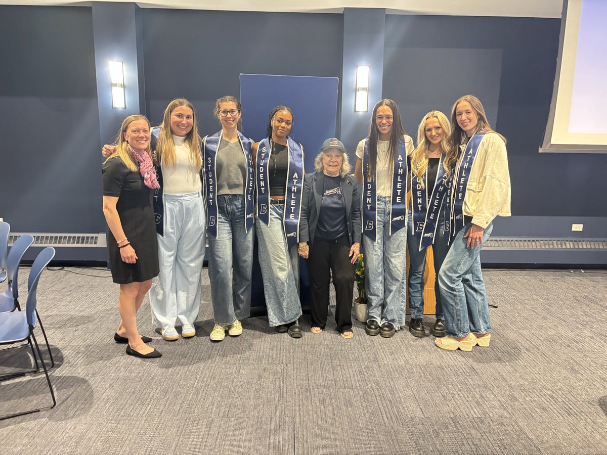 BrandeisWBB's tweet photo. With commencement around the corner, we celebrated our graduating seniors at Charlie’s Reception where they received their Student-Athlete stoles🎓
We also had our student-athlete Coven Banquet - where we celebrated all of the department wide accomplishments! https://t.co/5Cg7N0lsXz