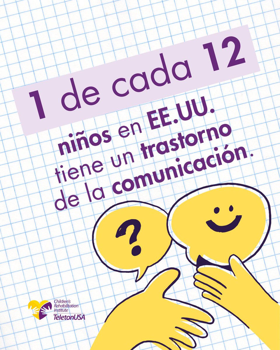 TeletonUSA's tweet photo. Los trastornos de la comunicación pueden afectar la forma en que niñas y niños hablan, entienden o interactúan con su entorno.

El acceso a terapias especializadas puede hacer una gran diferencia en su desarrollo. 💜

Crear conciencia es el primer paso para generar más oportunidades.

#Conciencia #Comunicación #Infancia #TeletonUSA #Inclusión