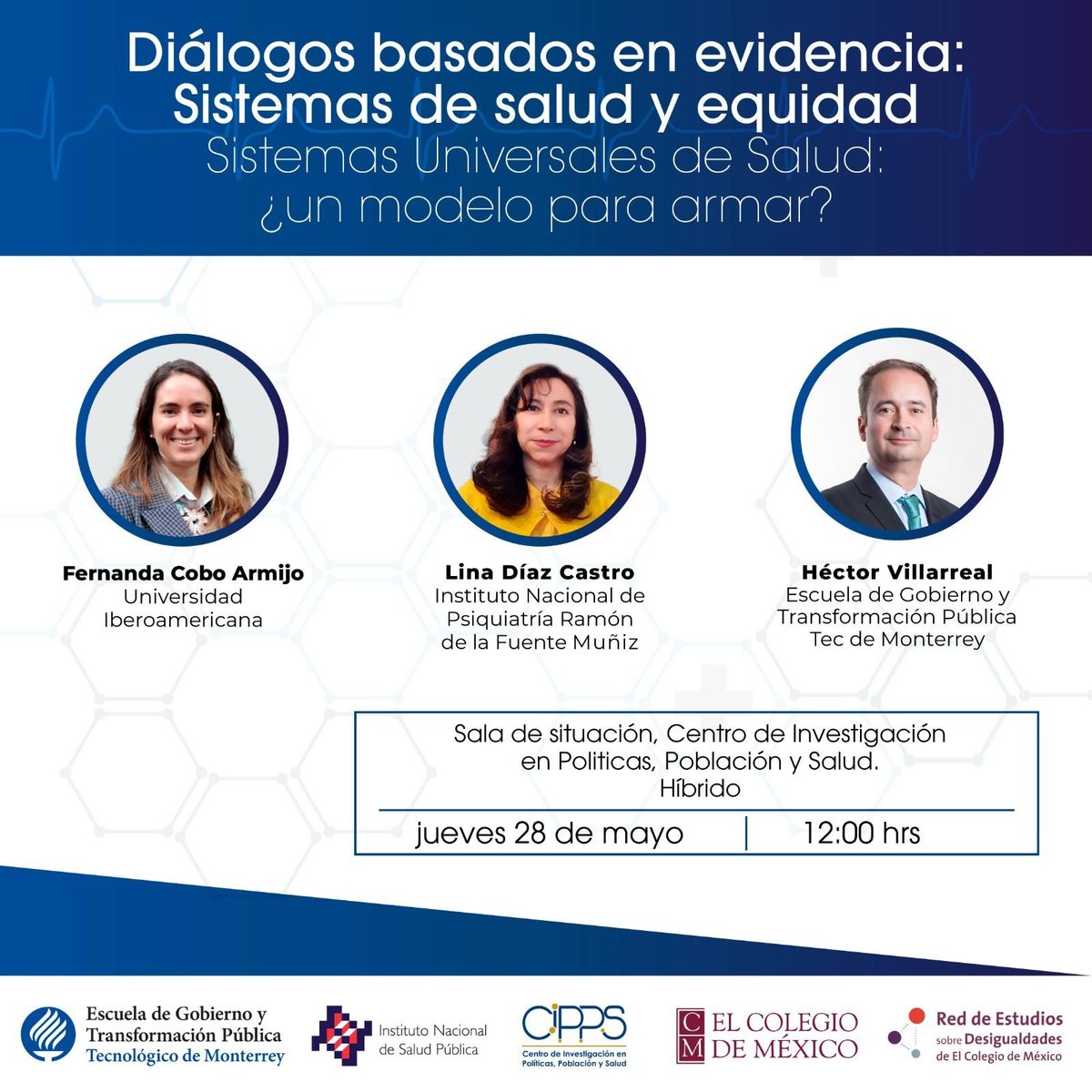 FacMedicinaUNAM's tweet photo. ¿Hacia dónde van los sistemas de salud? 🏥🌎 Participa en los "Diálogos basados en evidencia: Sistemas de salud y equidad" con expertos de la Ibero, el INPRFM y el Tec de Monterrey. 

🗓️ Te esperamos este jueves 28 de mayo a las 12:00 hrs 

Registro🔗https://t.co/DNrKGnz4K5 

#SomosFacMed