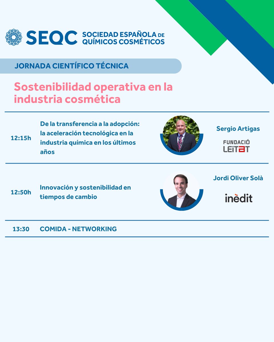 e_SEQC's tweet photo. 🌍 Sostenibilidad operativa en la industria cosmética: métricas, procesos y soluciones para una producción de bajo impacto

📅 3 de junio de 2026
🕤 09:30h – 14:00h
📍 @expoquimia 
📌 Sala 3.14 del Centro de Convención 3 (CC3)
🔗 https://t.co/GQMKmwrN64 https://t.co/t9x26QGPzI