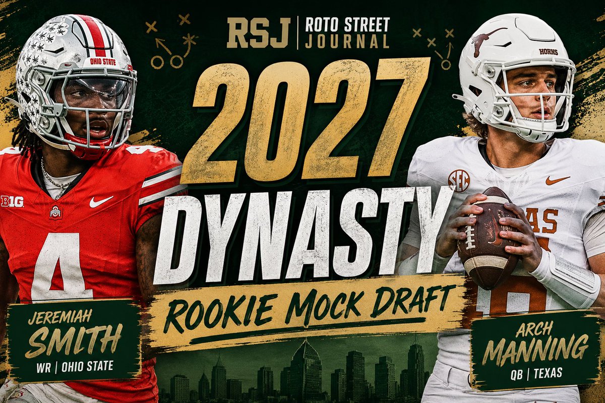 RotoStJournal's tweet photo. 🧵 The 2027 dynasty rookie class might be the best we’ve seen in years. After a brutal 2026 class, this group has generational WR talent, a few legit QB1 options in SuperFlex, and a loaded backfield. 

Full 1.01–1.12 thread below. 👇 https://t.co/iX2HOwd8jb