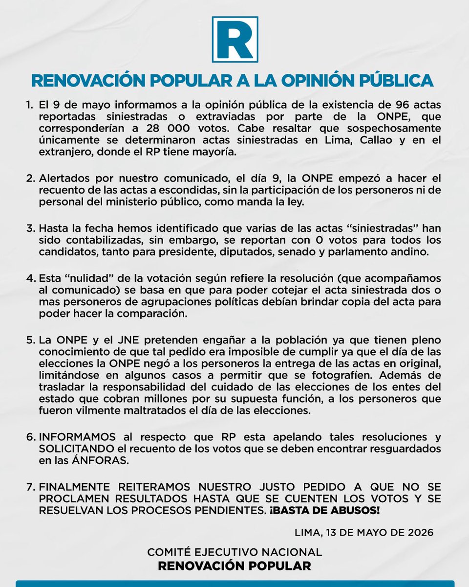 Renovación Popular tweet media
